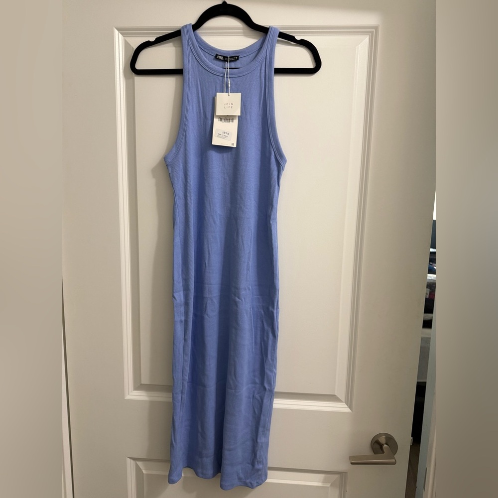 Zara Sleeveless Blue Tank Top Dress